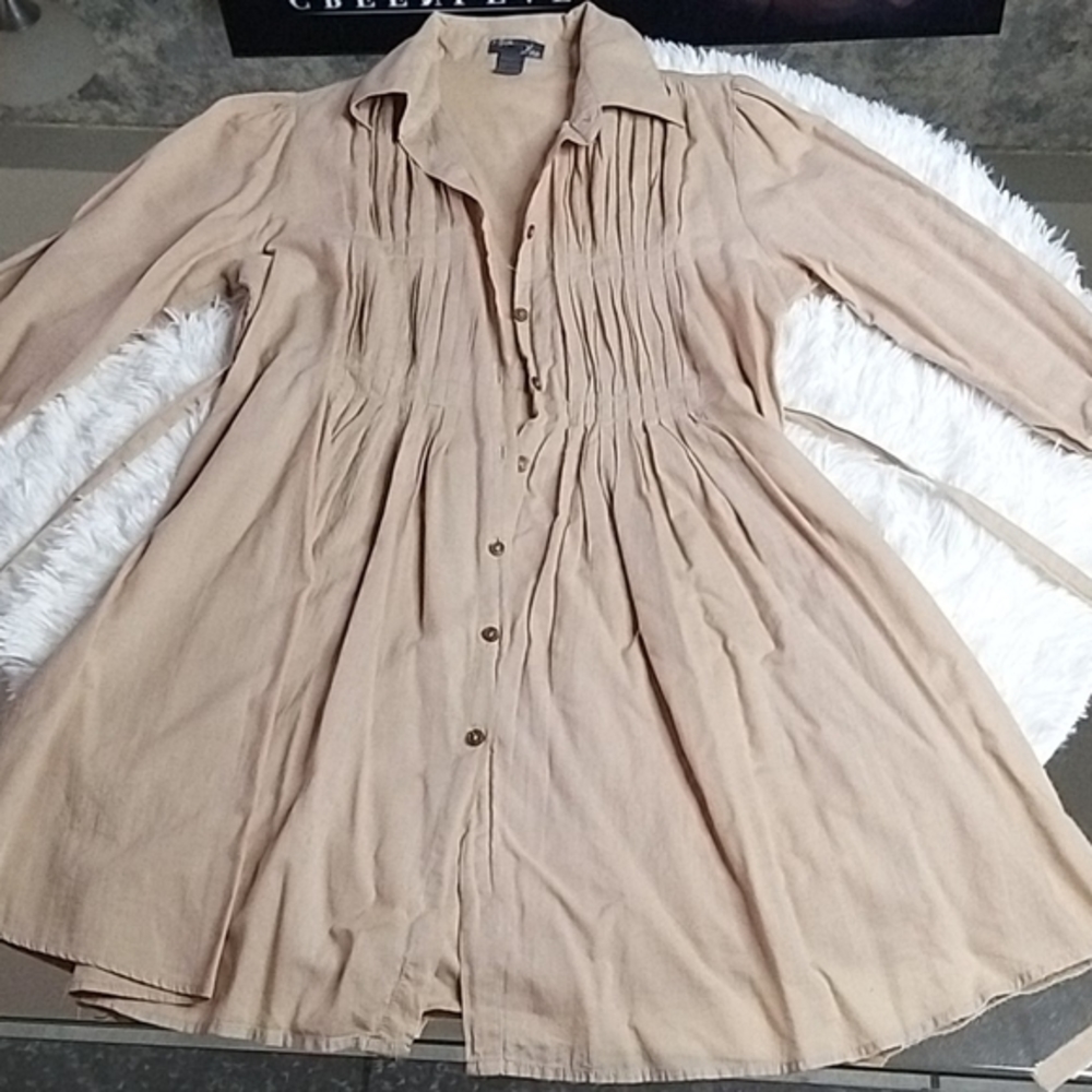 Poetry Khaki button down blouse
